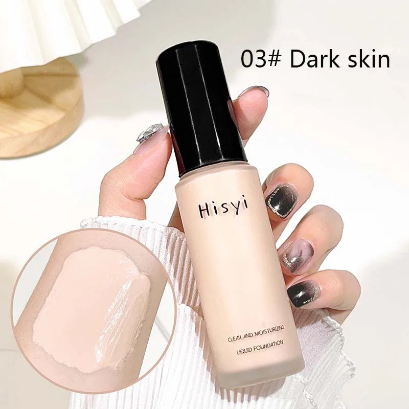 Liquid Foundation Makeup Base Waterproof High Coverage Concealer BB Cream Brighten Face Skin Tone Hydrating Foundation Makeup