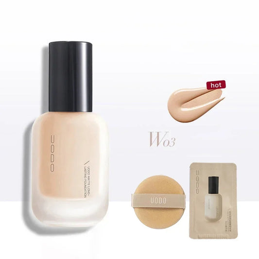 UODO Foundation Liquid Non-Sticky Powder Concealer Cream Moisturizing Oil Control Dry Skin Foundation Creamy Skin Face Makeup