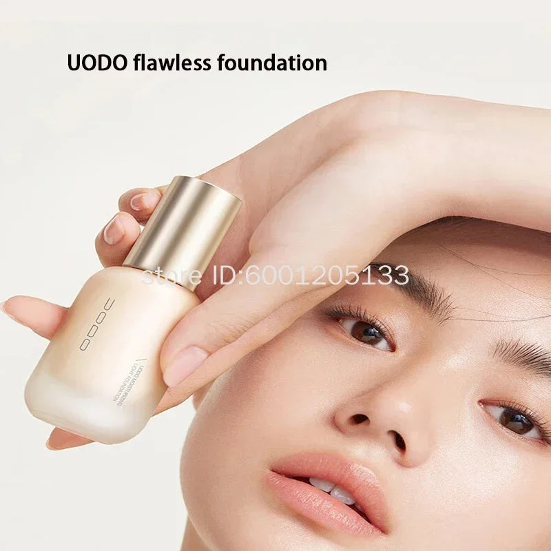 UODO Foundation Liquid Non-Sticky Powder Concealer Cream Moisturizing Oil Control Dry Skin Foundation Creamy Skin Face Makeup