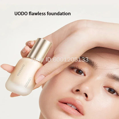 UODO Foundation Liquid Non-Sticky Powder Concealer Cream Moisturizing Oil Control Dry Skin Foundation Creamy Skin Face Makeup