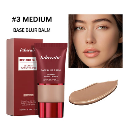 5 Colors Matte Liquid Foundation Base Sweat Resistant Smooth Cover Blemish Pores Natural Matte Finish Lightweight Face Makeup Cosmetic Base