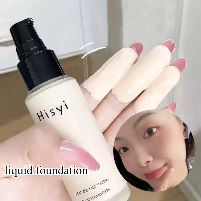 Liquid Foundation Makeup Base Waterproof High Coverage Concealer BB Cream Brighten Face Skin Tone Hydrating Foundation Makeup