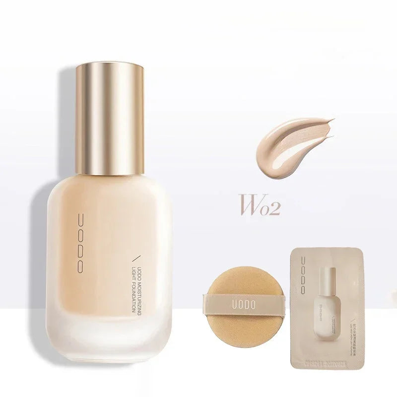 UODO Foundation Liquid Non-Sticky Powder Concealer Cream Moisturizing Oil Control Dry Skin Foundation Creamy Skin Face Makeup