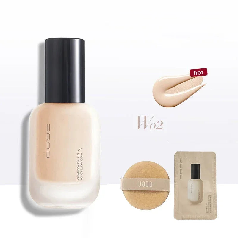 UODO Foundation Liquid Non-Sticky Powder Concealer Cream Moisturizing Oil Control Dry Skin Foundation Creamy Skin Face Makeup